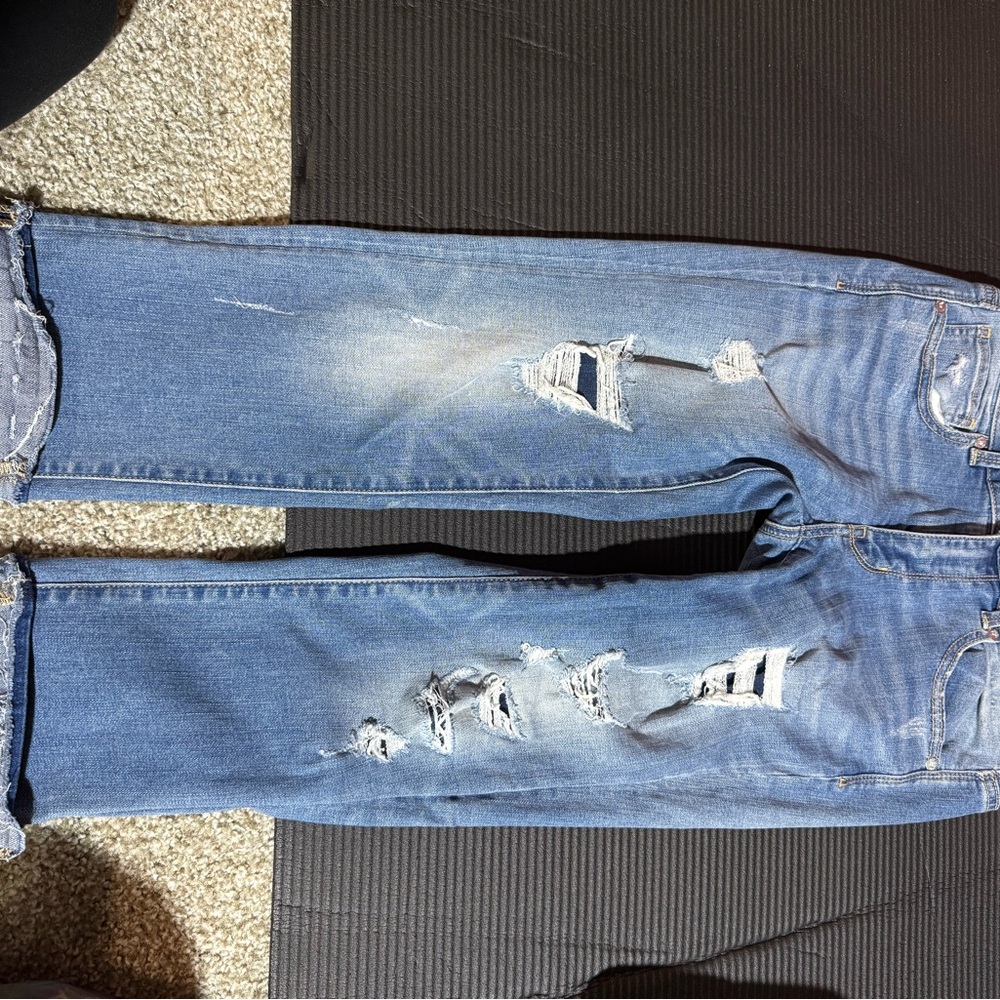 American Eagle Outfitters Blue Distressed Jeans